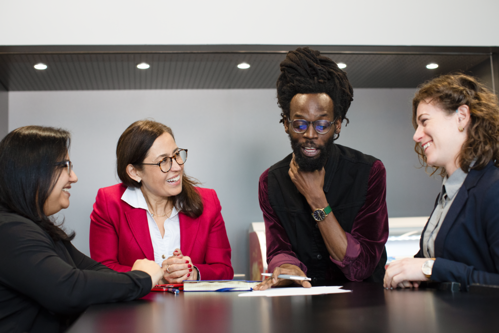 group of people around a table